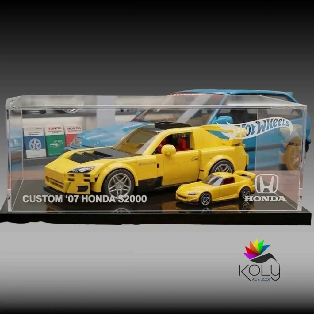 Vitrina Doble de Acrílico para Autos de Colección